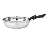 Lot de 2 poêles inox 24 et 28 cm + poignée Baumalu 341960 inox