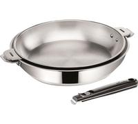 Lot de 2 poêles inox 24 et 28 cm + poignée - Lagostina - 012138600003 - salvaspazio+