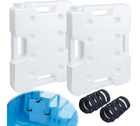 Lot de 2 Poids d'échelle de Piscine pour piscines Hors Sol, Poids d'escalier Amovibles en Plastique, Sac d'ancrage avec 8 Sangles Auto-agrippantes, Peut contenir 23,6 kg pour Un système de Marche