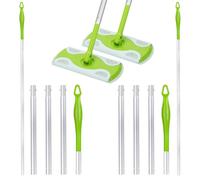 Lot de 2 poignées amovibles extra longues, vertes, compatibles avec les serpillères Swiffer sèches et humides, faciles à installer et à remplacer