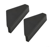 Lot de 2 poignées d'armoire demi-lune en laiton doré avec trou de 64 mm - Poignées de tiroir en alliage d'aluminium pour meubles de cuisine et de salle de bain (triangle noir)