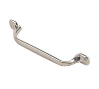 Lot de 2 poignées de porte droites en chrome mat 96mm