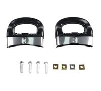 Lot de 2 poignées latérales de rechange en bakélite noire résistante à la chaleur pour cuiseur vapeur, marmite, casserole, double vis, accessoires de cuisine avec bord en métal, 66 mm