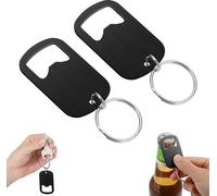 Lot de 2 porte-clés décapsuleurs en acier inoxydable