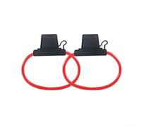 Lot de 2 porte-fusibles en ligne 10 pour AWG avec 50 A pour mini fusible pour systèmes électriques automobiles 12 V 24 V 32 V CC utilisés dans les installations audio et solaires de voiture