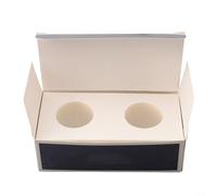 Lot de 2 porte-pièces en carton de 5,1 cm pour pièces de monnaie de 17,5 à 40 mm, peut contenir 50 pièces, blanc (27,5 mm)