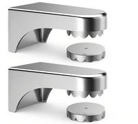 Lot de 2 porte-savon magnétiques, pas de perçage nécessaire, porte-savon magnétique, en acier inoxydable, montage mural sans perçage, avec couvercle floral, convient pour lavabo, douche
