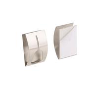 Lot de 2 porte-serviettes adhésifs en acier inoxydable