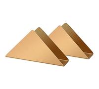 Lot de 2 porte-serviettes en acier inoxydable doré, porte-serviettes triangulaire minimaliste en métal, organisateur de distributeur de serviettes de cocktail.