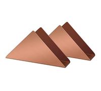 Lot de 2 porte-serviettes en acier inoxydable or rose - Porte-serviettes triangulaire minimaliste en métal - Distributeur de serviettes de cocktail