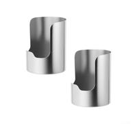 Lot de 2 porte-ustensiles de cuisine en acier inoxydable conçus pour la stabilité - Organisateur multifonction pour cuillères, spatules, planches à découper, résistant à la rouille