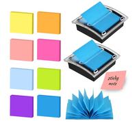 Lot de 2 Post-It Pop-up Notes Dispenser avec 400 Pcs 8 Couleur Z-Notes