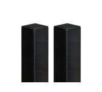 Lot de 2 poteaux - Casanoov - DARIO - 6x6cm - H.170 cm - Noir mat - Acier