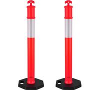 Lot de 2 poteaux de délimitation routière 1140 mm Cônes de sécurité routière Base lestée