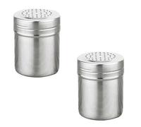 Lot de 2 pots à épices, salière et poivrière, récipient de rangement pour épices pour barbecue, compatible avec sel, poudre, sucre, cannelle et poivre