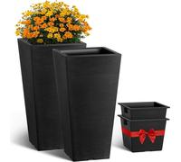 lot de 2 pots de fleurs Cache-pot Pot de plantes - Dimensions 300x300x570mm - Idéal pour la décoration intérieure et les jardins