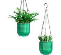 Lot de 2 pots de fleurs muraux, pots de fleurs muraux, suspensions pour plantes, paniers suspendus pour plantes, supports pour plantes.