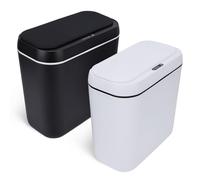 Lot de 2 Poubelle Automatique à Détecteur de Mouvement, 15L Silencieuse Poubelle Cuisine Automatique Poubelles Electrique Étanche Poubelles Intelligente pour Cuisine, Bureau, Salon, Salle de Bain