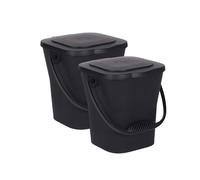 Lot de 2 poubelles à compost 6l