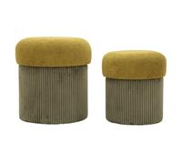 Mauro ferretti Poufs coffres velours - Vert