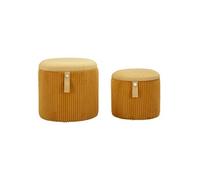 Mauro Ferretti Lot de 2 poufs-coffres - Moutarde