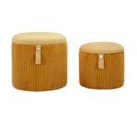 Mauro Ferretti Lot de 2 poufs-coffres - Moutarde