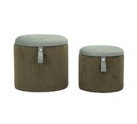 Mauro ferretti Set 2 poufs coffres - Vert