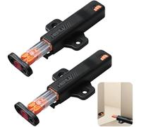Lot de 2 Poussoir Porte Placard Noir en POM, Système Push to Open à Réglage Avant-Arrière Intuitif, Loquet Mécanique Anti-Confusion Ne Blesse Pas les Doigts, Fermeture à Ressort Puissante