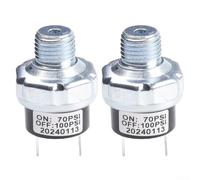 Lot de 2 pressostat de compresseur d'air 70-100 PSI 1/4 NPT 12 V 24 V CC Valve de commande pour train pour klaxon Suspension d'air Régulateur robuste