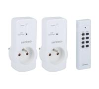 Lot de 2 prises 10A 2P+T télécommandées - Zenitech