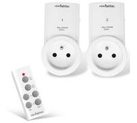 Lot de 2 Prises Télécommandées FISHTEC Contrôle à Distance Blanc G