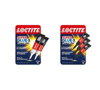 Lot de 2 produits Loctite - Super Glue-3 Power Gel, colle forte enrichie en caoutchouc, lot de 2 tubes 3 g & Super Glue-3 Power Gel Mini Dose, colle forte enrichie en caoutchouc, lot de 3 tubes 1 g