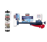 Lot de 2 produits Rubson - mastic Isolation Portes & fenêtres, joint silicone pour isolation thermique et isolation + Super pistolet extrudeur pour mastic, léger et pliable