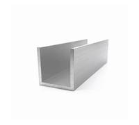 Lot de 2 profilés en U en aluminium 5 x 5/5 x 10 mm - 100 x 25 mm, longueur 495 mm, fente for carte fixe(25x12x0.8mm 2pcs)