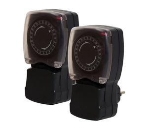 Lot de 2 programmateurs extérieurs mécaniques IP44 - Chacon