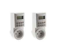 Otio - Lot de 2 programmateurs hebdomadaires digitaux 49 programmes