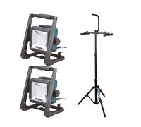 Lot de 2 Projecteurs de chantier LED DML805 + Trépied MAKITA