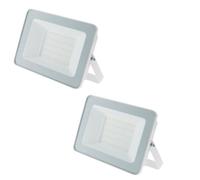Zenitech - Lot de 2 projecteurs LED chantier 50W 5000lm IP65 - Blanc Blanc