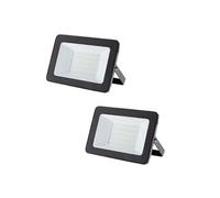 - Lot de 2 projecteurs LED chantier 50W 5000lm IP65 - Noir