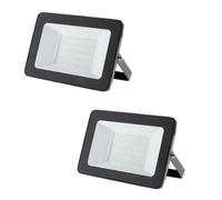 Zenitech - Lot de 2 projecteurs LED chantier 50W 5000lm IP65 - Noir Noir