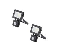 - Lot de 2 projecteurs LED Sensor 10W IP44 6500K