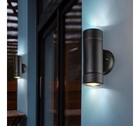 Lot De 2 Projecteurs Mural Terrasse Extérieure UP & DOWN Noir GU10