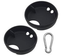 Lot de 2 protections anti-éclaboussures en silicone compatibles avec la bouteille d'eau Nalgene + 1 crochet en métal, couvercle anti-éclaboussures à large goulot pour Nalgene Splash Guard, pour tous