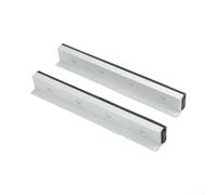 Lot de 2 protections de mâchoires d'étau en caoutchouc souple pour étau en métal de 7,6 à 20,3 cm, protection en alliage d'aluminium pour outils de soudage et de menuiserie Argenté Noir 20,3 cm