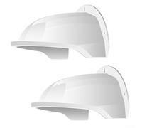 Lot de 2 protections de protection contre les intempéries pour caméras de vidéosurveillance dôme en plastique ABS rigide avec canal d'eau