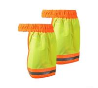 Lot de 2 protège-cou réfléchissants pour casques rigides, pare-soleil UV pour travailleurs de l'assainissement et du bâtiment, rabat en polyester respirant, orange et jaune, lot de 2 (mixte)