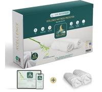 Lot de 2 Protege Matelas 90x190 / 200 cm - Alese Enfant Impermeable Silencieuse - Respirante - 100% Bambou - Hauteur 35-30cm - Naturellement Anti Acarien et Anti Bacterien - Forme Drap Housse