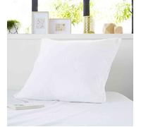 Lot de 2 protège oreillers anti-acariens imperméables molleton 100% coton 50x70 - Blanc - SweetNight