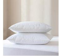 Lot de 2 protège oreillers bouclette imperméable 65x65 - Blanc - Terre de Nuit