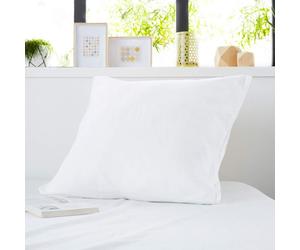 Lot de 2 protège oreillers molleton coton confortable et absorbant 65x65 cm - Blanc - SweetNight